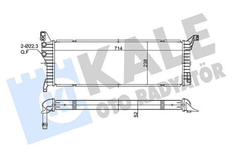 KALE VW Інтеркулер T6 2.0 15- KALE OTO RADYATOR 362775