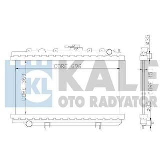 KALE NISSAN Радиатор охлаждения Primera 1.6/2.0 96- KALE OTO RADYATOR 363000