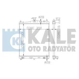 Радіатор охолодження двигуна (паяний) Nissan Micra (03-), Note (04-) АКПП 1.2i, 1.4i, 1.6i KALE OTO RADYATOR 363200