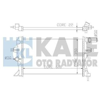 KALE OPEL Радиатор охлаждения Astra G,Zafira 1.4/2.2 KALE OTO RADYATOR 363500 (фото 1)