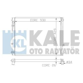 KALE OPEL Радиатор охлаждения Combo Tour,Corsa C 1.4/1.8 KALE OTO RADYATOR 363600