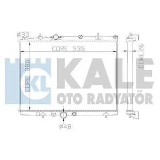 KALE CITROEN Радиатор охлаждения C5 I,II 1.8 16V 01-,Peugeot 406/607 1.8/2.0HDI KALE OTO RADYATOR 364500