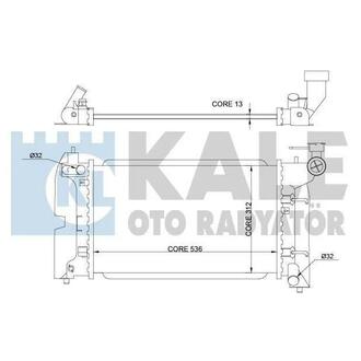 KALE TOYOTA Радиатор охлаждения Corolla 1.4/1.6 01- KALE OTO RADYATOR 366200