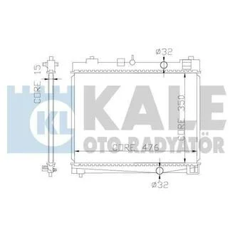 KALE TOYOTA Радиатор охлаждения Yaris 1.0/1.3 05- KALE OTO RADYATOR 367000