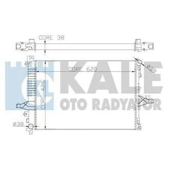 KALE VOLVO Радиатор охлаждения с АКПП S60 I,S80 I,V70 II,XC70 2.0/3.0 99- KALE OTO RADYATOR 367200