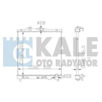 KALE HONDA Радиатор охлаждения Civic V,VI,HR-V 1.3/1.6 91- KALE OTO RADYATOR 368900 (фото 1)