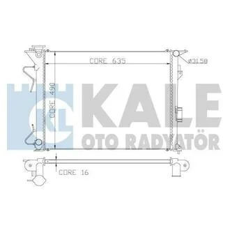 Радиатор охлаждения Hyundai Grandeur, Sonata V, Kia Magentis KALE OTO R KALE OTO RADYATOR 369800