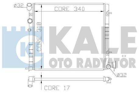KALE HYUNDAI Радиатор охлаждения Accent II 1.3/1.5 00- KALE OTO RADYATOR 372500