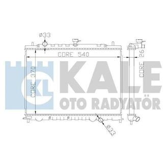 KALE KIA Радиатор охлаждения Rio II 1.5CRDi 05- KALE OTO RADYATOR 374300