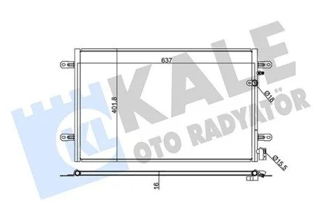 Радіатор кондиціонера KALE OTO RADYATOR 375300