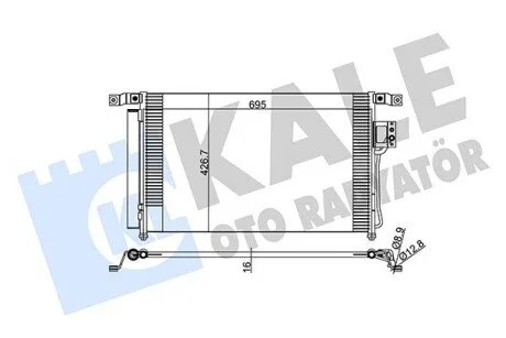 Радіатор кондиціонера Hyundai Santa Fe II KALE OTO RADYATOR 379300