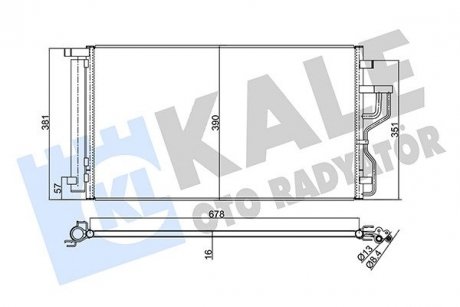 Радиатор кондиционера Hyundai IX35, Kia Sportage KALE OTO RADYATOR 379600