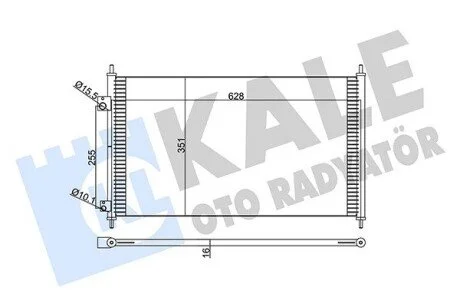 KALE HONDA Радиатор кондиционера Civic VII 1.4/1.6 01- KALE OTO RADYATOR 380300