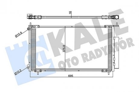 KALE HONDA Радиатор кондиционера CR-V II 2.0 01- KALE OTO RADYATOR 380400 (фото 1)