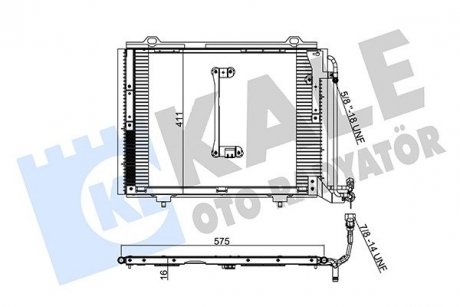 KALE DB Радиатор кондиционера W202 93- KALE OTO RADYATOR 381000 (фото 1)