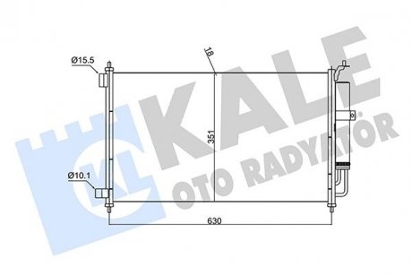 Радиатор кондиционера Nissan Juke (12-) KALE OTO RADYATOR 382520 (фото 1)