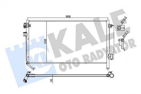 Радиатор кондиционера Subaru Forester KALE OTO RADYATOR 382900