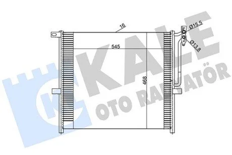 KALE BMW Радиатор кондиционера X3 E83 03- KALE OTO RADYATOR 384800