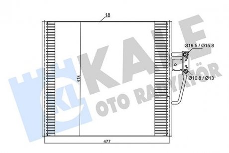 KALE BMW Радиатор кондиционера 5 E39 KALE OTO RADYATOR 385000 (фото 1)