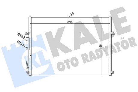 KALE JEEP Радиатор кондиционера Grand Cherokee II 2.7CRD/4.7 99-03 KALE OTO RADYATOR 385700
