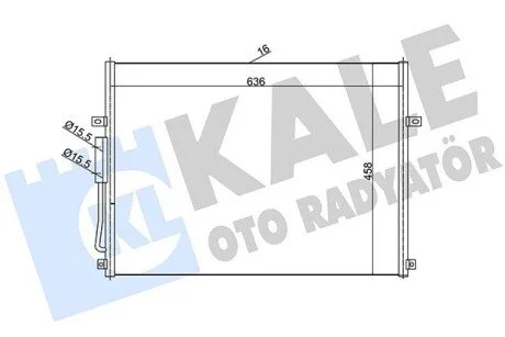 KALE JEEP Радиатор кондиционера Grand Cherokee II 2.7CRD/4.7 99-03 KALE OTO RADYATOR 385700