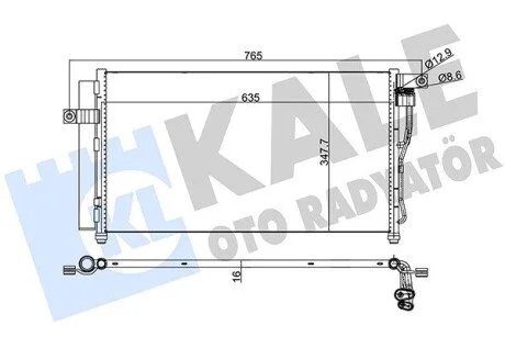 Радіатор кондиціонера Hyundai Accent III KALE OTO RADYATOR 386300