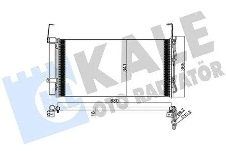 Радиатор кондиционера Hyundai Santa F I (Sm) Condenser KALE OTO RADYATO KALE OTO RADYATOR 386600