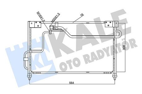 KALE MAZDA Радиатор кондиционера 626 IV 91- KALE OTO RADYATOR 387200