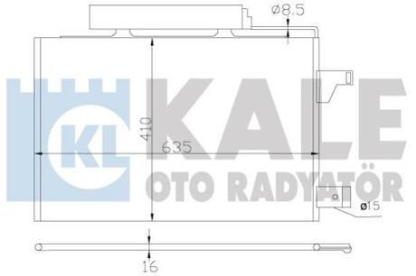 KALE DB Радиатор кондиционера W169/245 04- KALE OTO RADYATOR 388000 (фото 1)