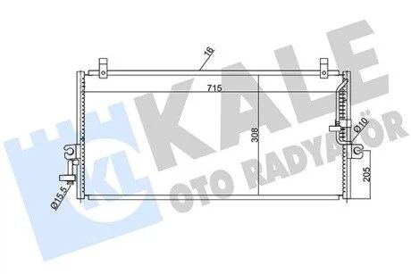 KALE NISSAN Радиатор кондиционера Primera P11 96- KALE OTO RADYATOR 388500