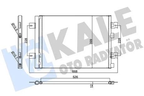 Радіатор кондиціонера Dacia Duster, Logan, Logan Mcv, Logan Express KALE OTO RADYATOR 389300