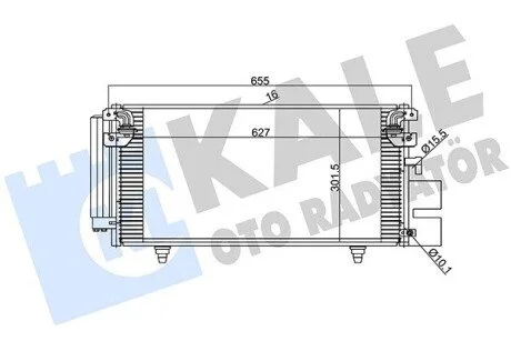 KALE SUBARU Радиатор кондиционера Legacy IV,Outback 03- KALE OTO RADYATOR 389900