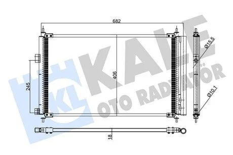 Радіатор кондиціонера Toyota Previa Iii, Rav 4 Iii Condenser KALE OTO RADYATOR 390000