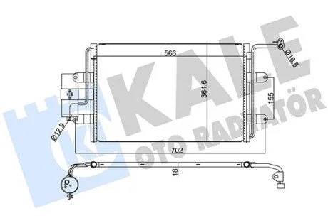 KALE VW Радиатор кондиционера Audi A3,Skoda Octavia II,SuperB,Caddy III,Golf V,VI,Touran KALE OTO RADYATOR 390600