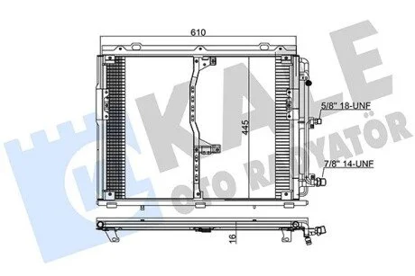 KALE DB Радиатор кондиционера S-Class W140 KALE OTO RADYATOR 392400