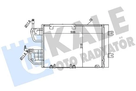 Радиатор кондиционера Opel Astra H, Astra H Gtc, Zafira B KALE OTO RADY KALE OTO RADYATOR 393500