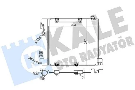 KALE OPEL Радиатор кондиционера Astra G,Zafira A KALE OTO RADYATOR 393800