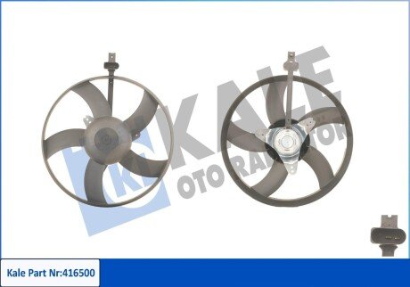 KALE VW Вентилятор радиатора Polo,Skoda Fabia I,II,III,Rapid,Roomster 1.0/1.6 KALE OTO RADYATOR 416500