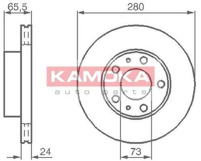 Гальмівний диск KAMOKA 1031534 (фото 1)