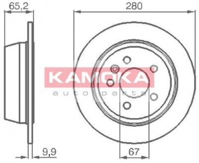 Гальмiвнi диски KAMOKA 1031722 (фото 1)