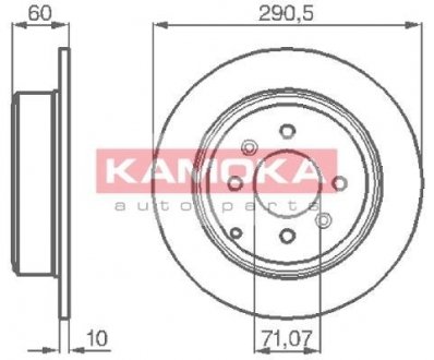 Гальмівний диск KAMOKA 1031738