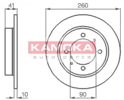 Гальмівний диск KAMOKA 1031772 (фото 1)