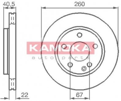 Гальмiвнi диски KAMOKA 1032070 (фото 1)