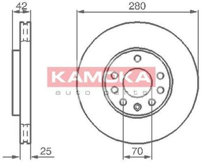 Гальмiвнi диски KAMOKA 1032082 (фото 1)