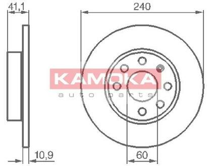 Гальмiвнi диски KAMOKA 1032258 (фото 1)