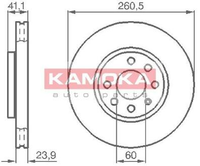 Гальмiвнi диски KAMOKA 1032262 (фото 1)