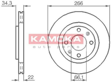 Гальмiвнi диски KAMOKA 1032280 (фото 1)