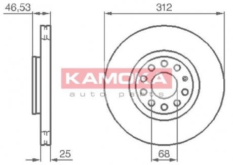 Гальмiвнi диски KAMOKA 1032312