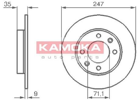 Гальмiвнi диски KAMOKA 1032356 (фото 1)