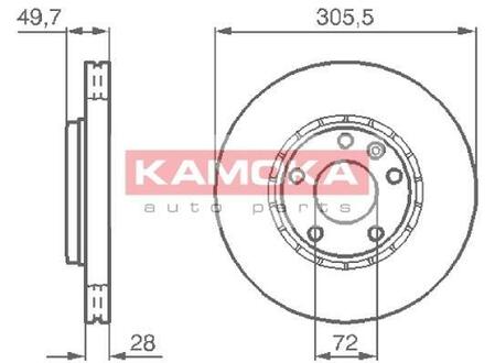Гальмiвнi диски KAMOKA 1032408 (фото 1)